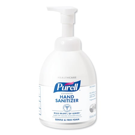Purell Advanced Green Certified Instant Hand Sanitizer Foam, 535 ml Bottle, Unscented 5791-04